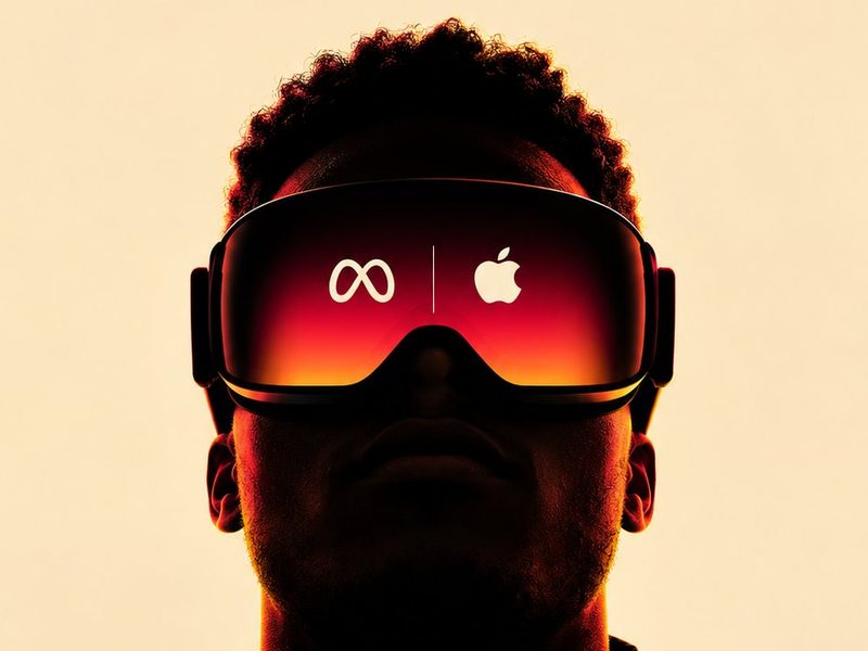 A person wearing an AR and VR headset